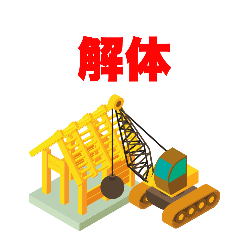 大型機械や什器、設備の解体もワンストップで対応！